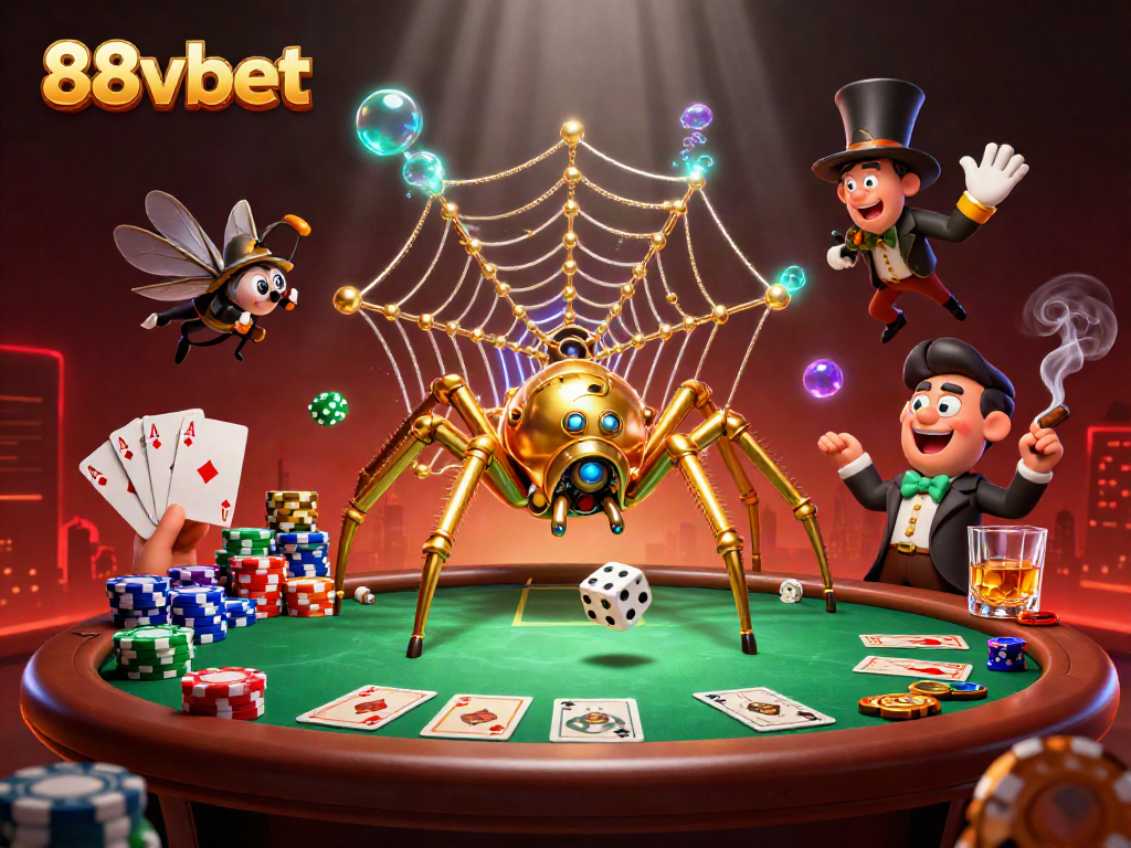 Experience the thrill of 88vbet's gaming universe with a vibrant steampunk casino scene.