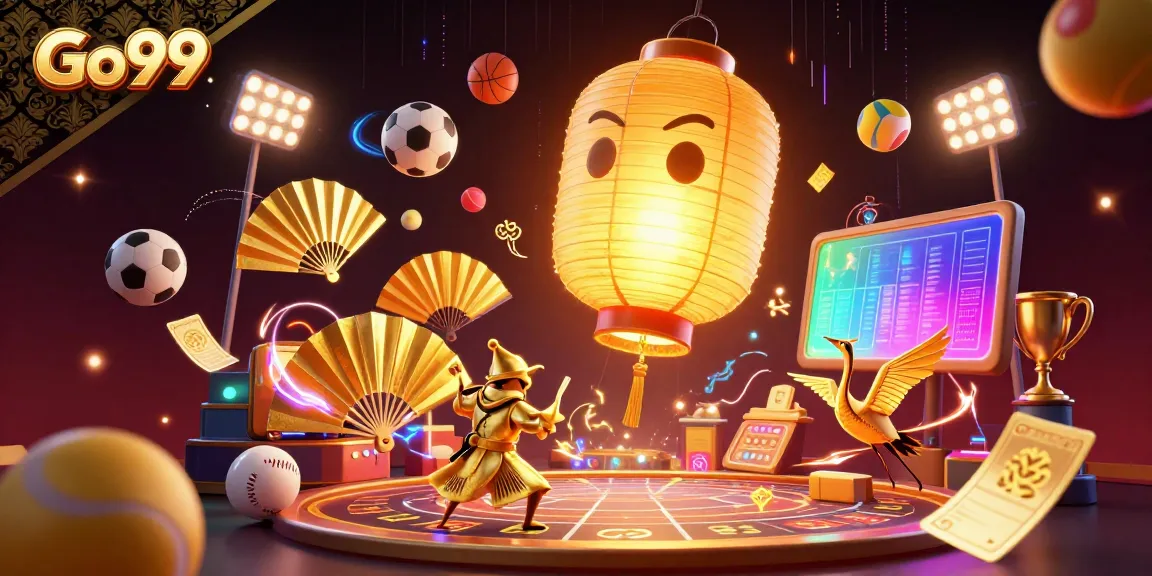 Experience the thrill of betting at Go99 casino with vibrant 3D characters and dynamic sports elements.