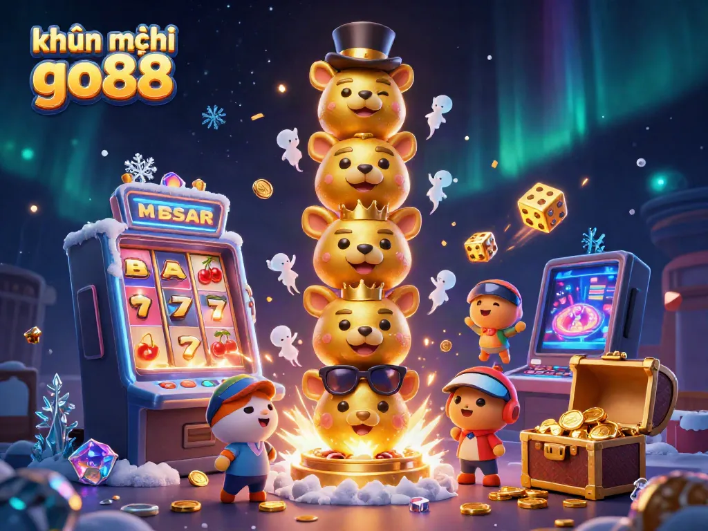 Engage with khuyến mãi go88, showcasing exciting online casino games, a dynamic scene of gaming action and rewards.