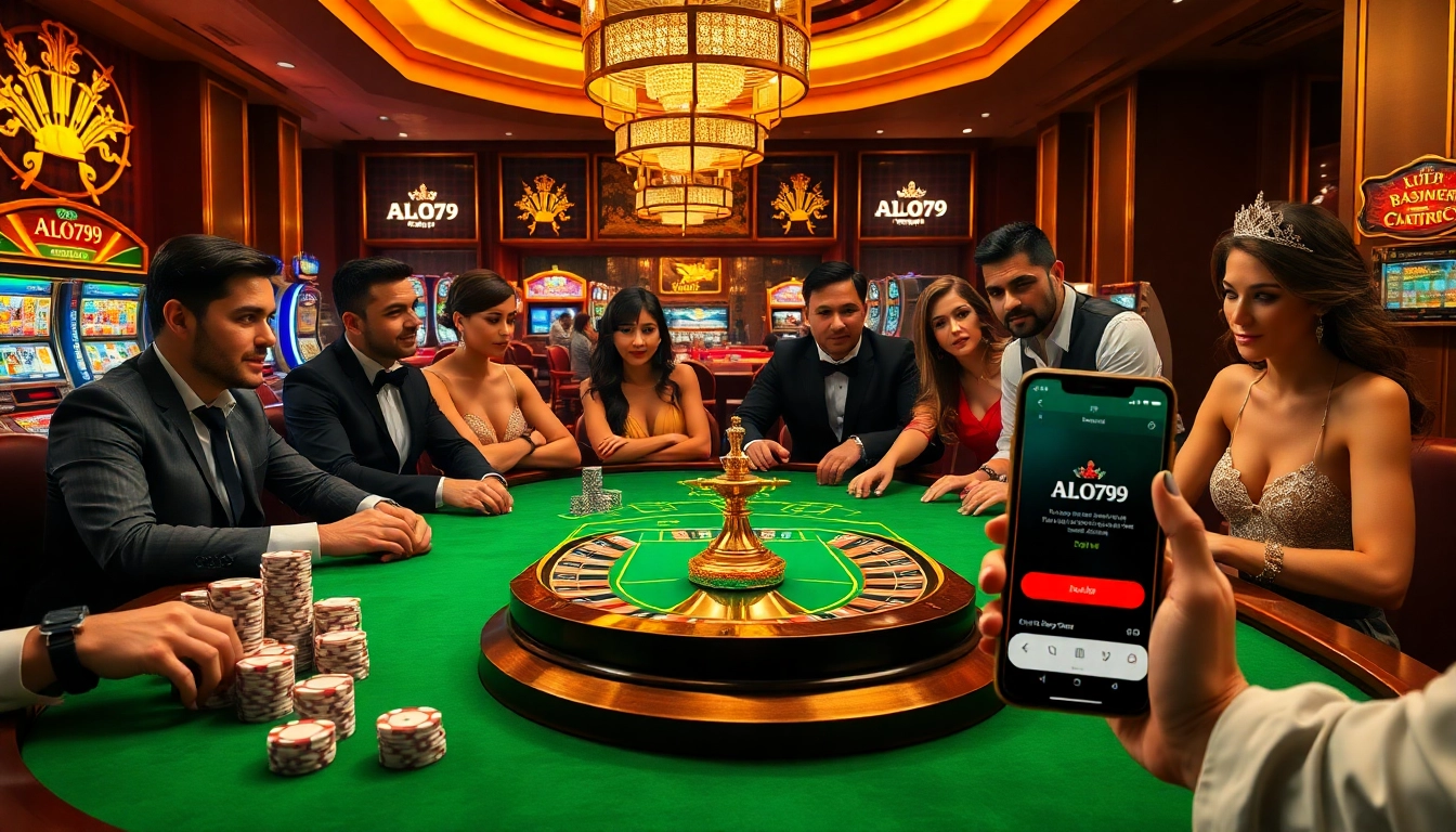 Alo789 offers an exciting casino experience, with players enjoying poker and a vibrant gaming atmosphere.