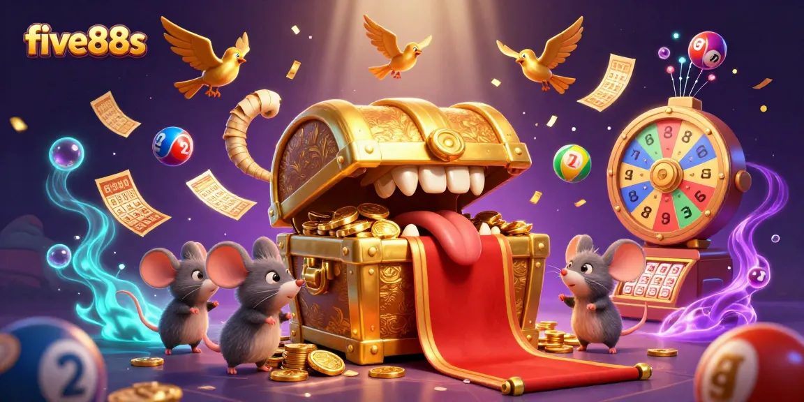 Experience exciting wins with five88s at our vibrant online gaming casino, featuring dynamic lottery scenes.