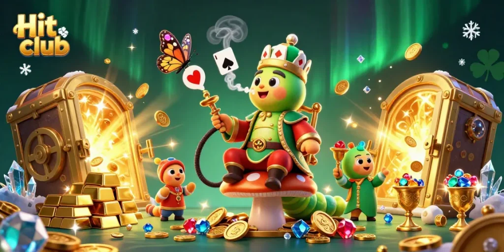 Experience the thrill of Hit club with an engaging illustration depicting a vibrant casino scene.