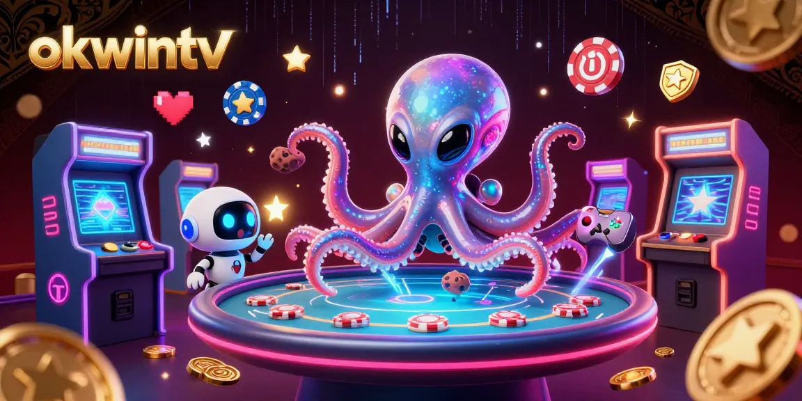 Play and win big with OKWINTV's vibrant colorful gaming universe!