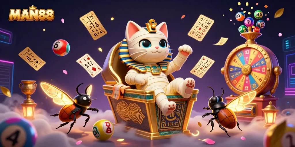 Experience top-tier gaming excitement at MAN88 with a vibrant casino scene featuring thrilling elements.